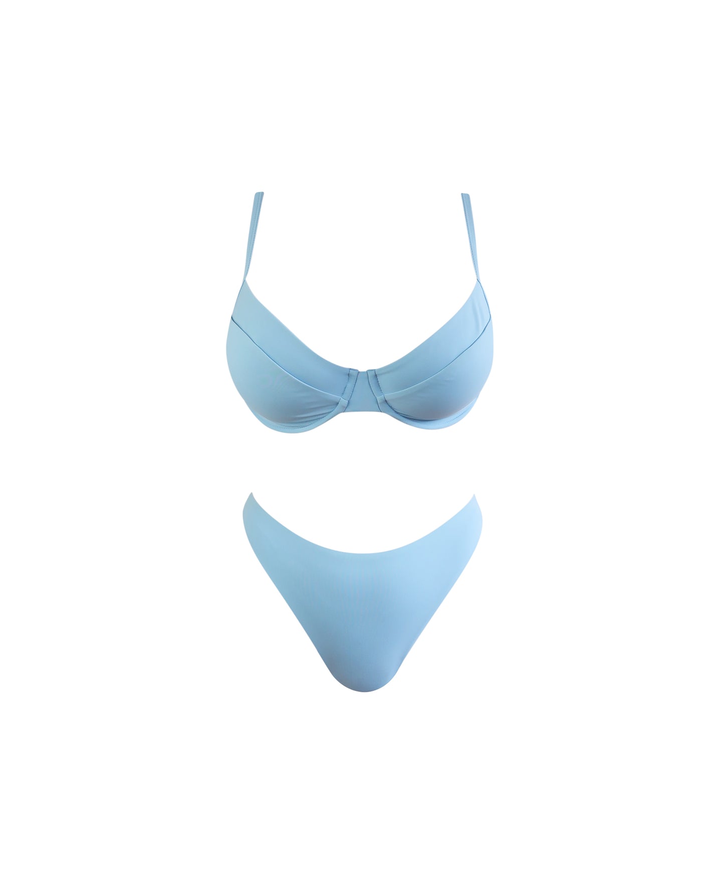 High Waist Bottom - Baby Blue